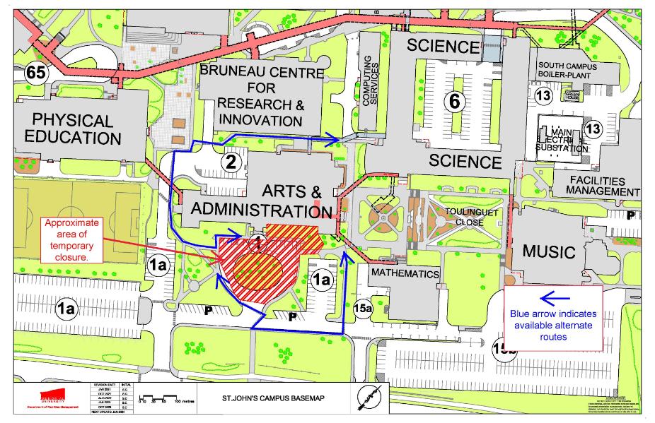 Alternate routes for Temp Closure